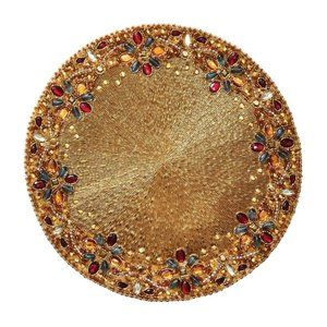 Kim Seybert Neiman Marcus Multi Jewel Mosaic Beaded Placemat (pair)